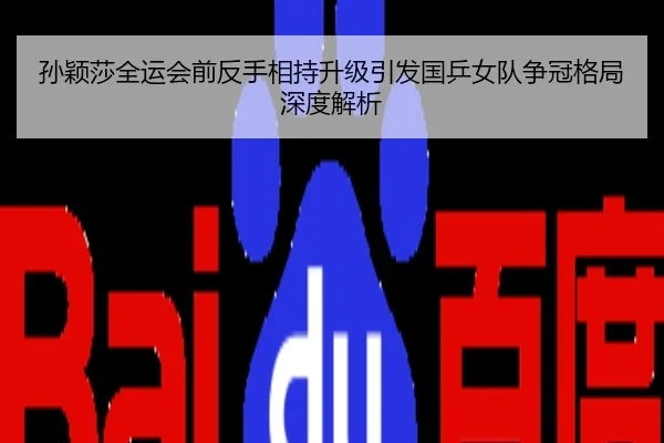 孙颖莎全运会前反手相持升级引发国乒女队争冠格局深度解析